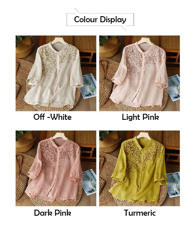 Elegant Floral Embroidered Shirt