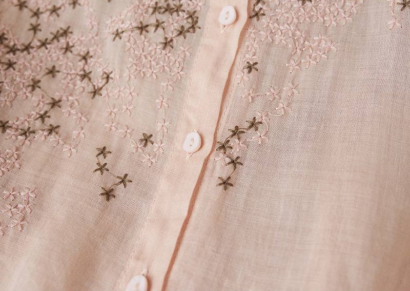 Elegant Floral Embroidered Shirt