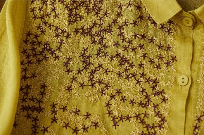 Elegant Floral Embroidered Shirt