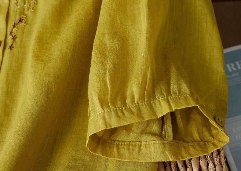 Elegant Floral Embroidered Shirt