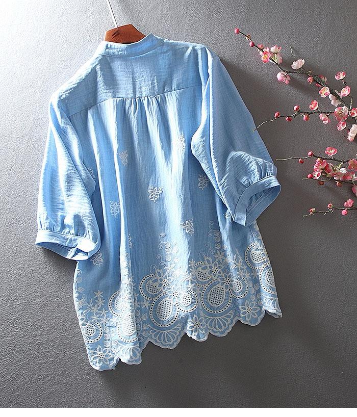 Elegance Cotton Embroidered Shirt