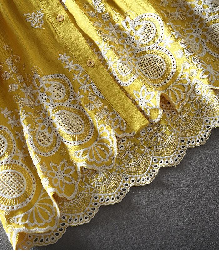 Elegance Cotton Embroidered Shirt