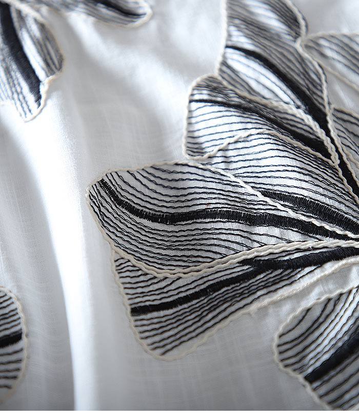 Elegant Floral Embroidered Cotton Top