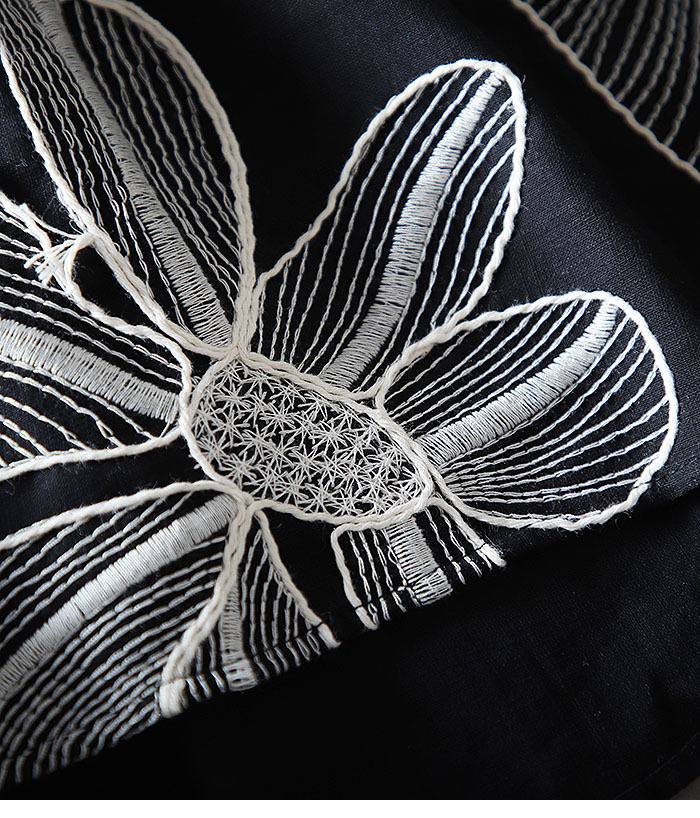 Elegant Floral Embroidered Cotton Top