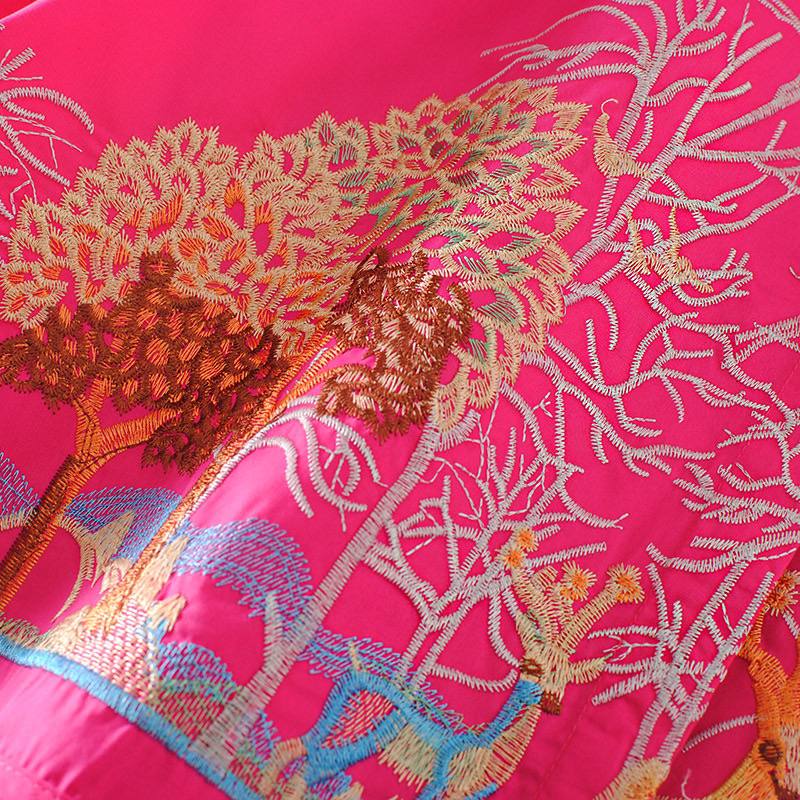 Embroidered Forest-Inspired Shirt