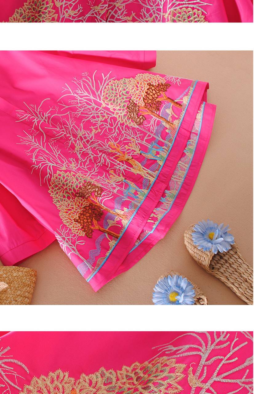 Embroidered Forest-Inspired Shirt