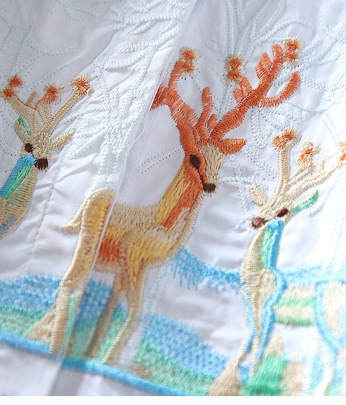 Embroidered Forest-Inspired Shirt