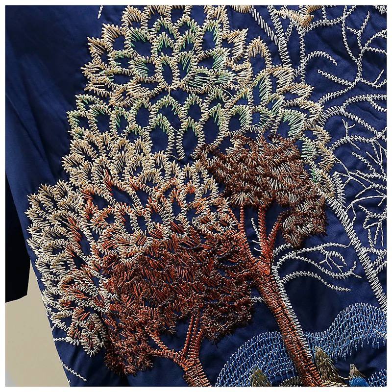 Embroidered Forest-Inspired Shirt